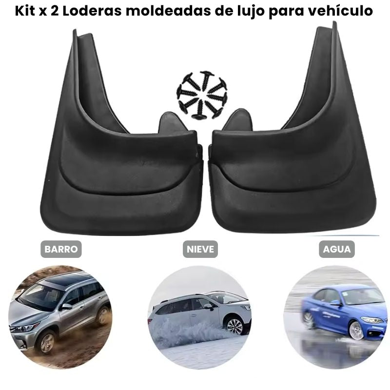 Kit x 2 Loderas moldeadas de lujo para vehículo