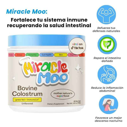 Miracle Moo: Calostro Bovino | Fortalece tu sistema inmune recuperando la salud intestinal