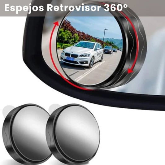 Mirror360™: 2 Espejos Retrovisor 360º Puntos Ciegos | Paga 1 Lleva 2