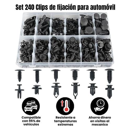 Set 240 Clips de fijación para automóvil