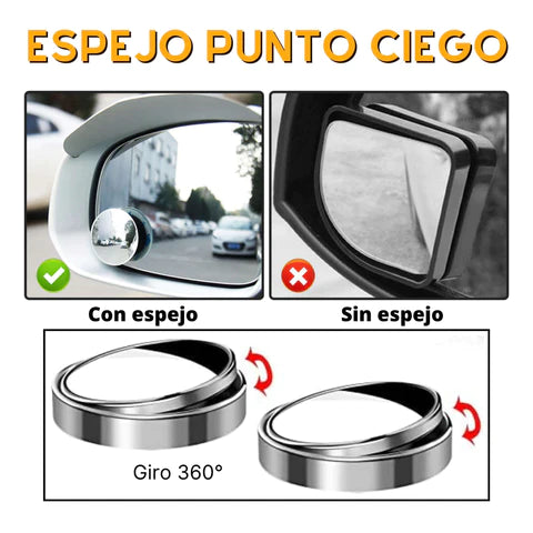 Mirror360™: 2 Espejos Retrovisor 360º Puntos Ciegos | Paga 1 Lleva 2