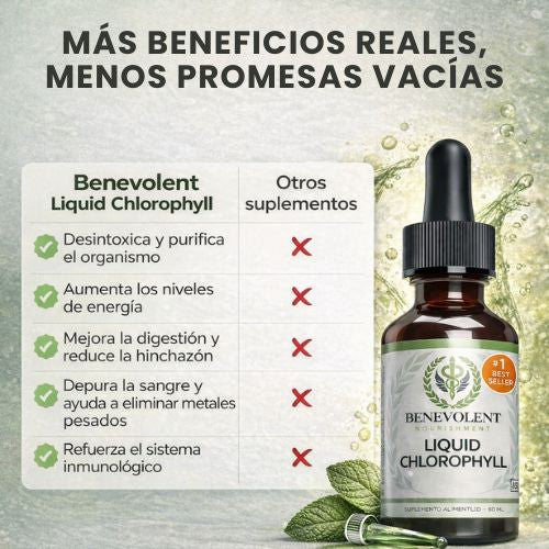 Clorofila Benevolent: Suplemento détox a base de clorofila
